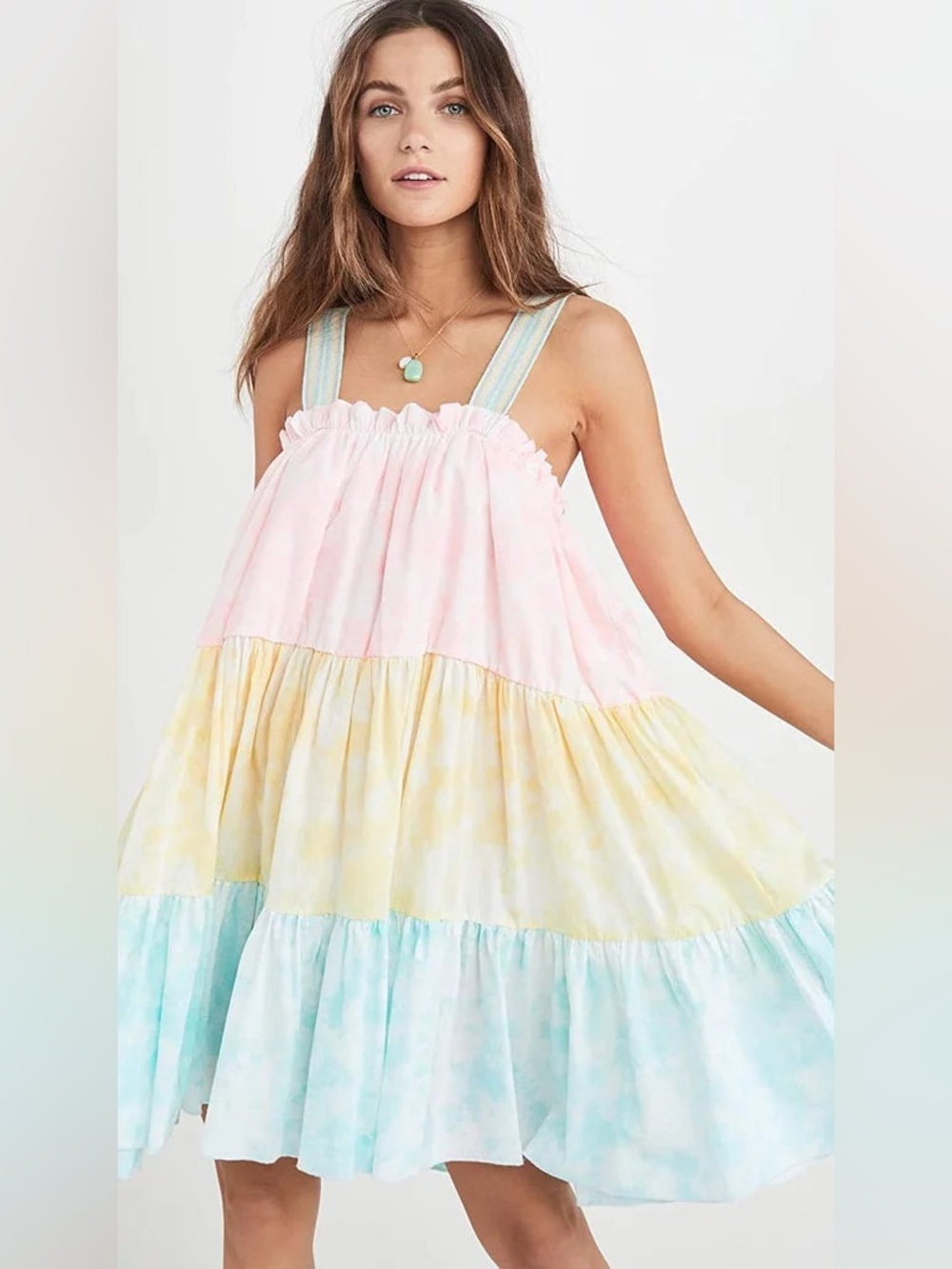 Pitusa | Lea Tea Tye Dye tiered mini dress Women’s size standard S M L PopSugar